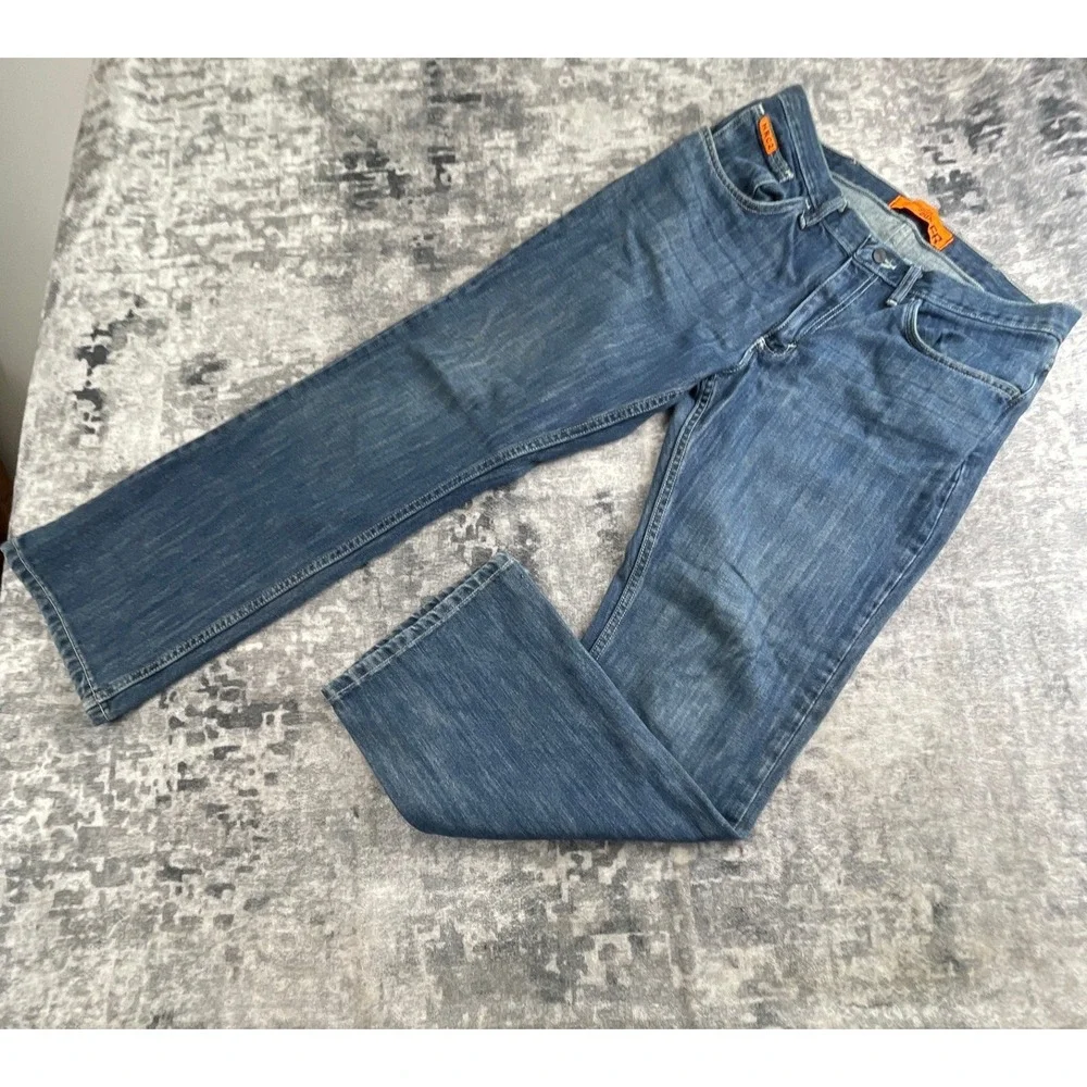 Wrangler Mens 34x32 20x FR Jeans Medium Blue Straight Relaxed Flame Resistant